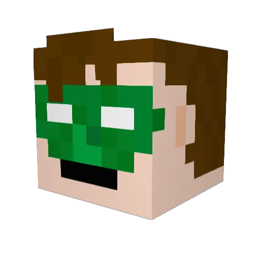 Puevo Minecraft avatar head, 3D render