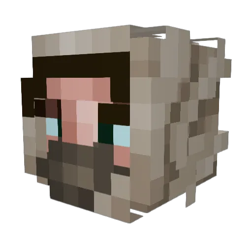 Puezous Minecraft avatar head, 3D render