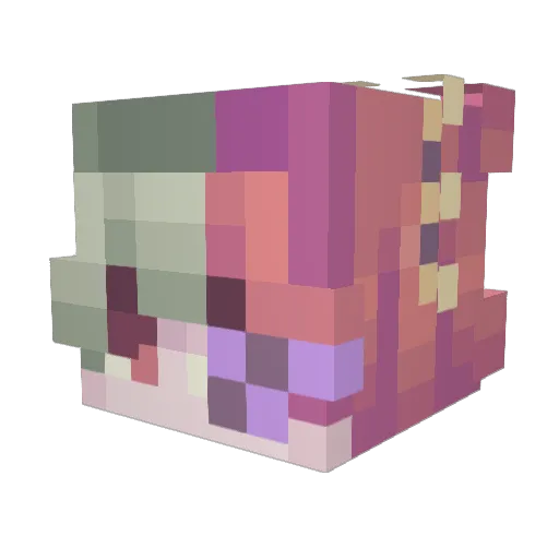 Puf4 Minecraft avatar head, 3D render
