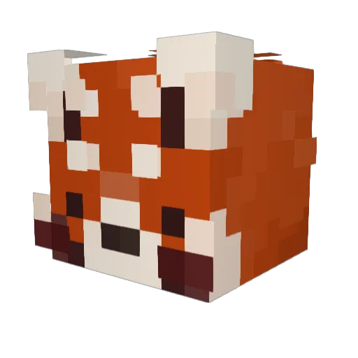 Pufdi Minecraft avatar head, 3D render