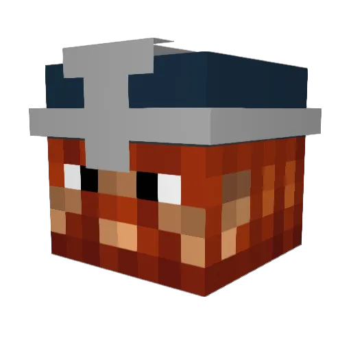 PuffDaddyErik Minecraft avatar head, 3D render
