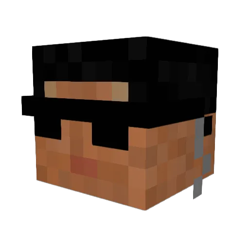 Puff_Master3 Minecraft avatar head, 3D render