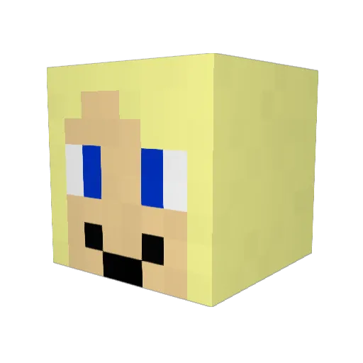 Puffe06 Minecraft avatar head, 3D render