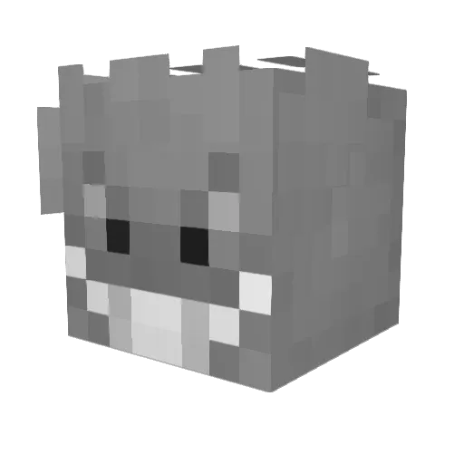 PuffedUp Minecraft avatar head, 3D render