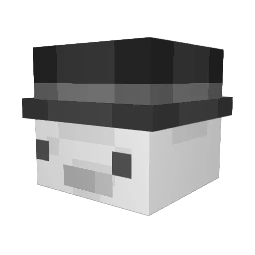 Puffer33 Minecraft avatar head, 3D render