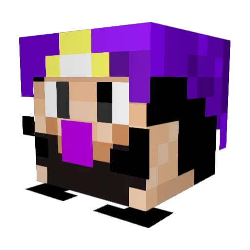 PufferMan Minecraft avatar head, 3D render