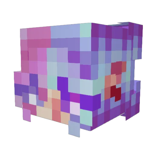 Pufferfish_Girl Minecraft avatar head, 3D render