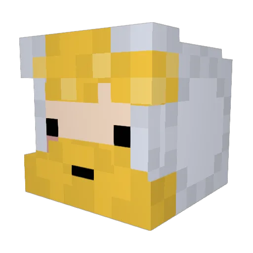 Puffertrippy Minecraft avatar head, 3D render