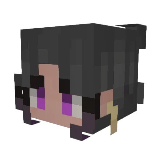 PuffiUnicorn Minecraft avatar head, 3D render