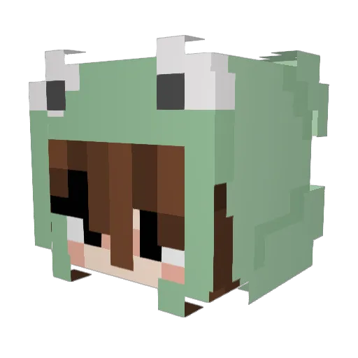 Puffidy Minecraft avatar head, 3D render