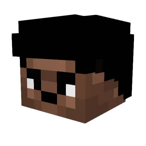 Puffin20 Minecraft avatar head, 3D render