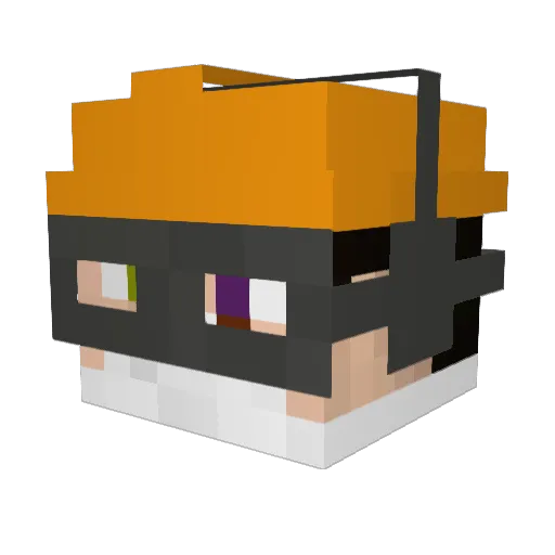 Puffin_Boots Minecraft avatar head, 3D render