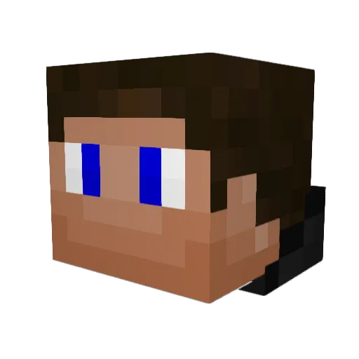 Puffleclan Minecraft avatar head, 3D render
