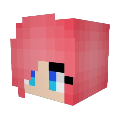 Pufflemonster Minecraft avatar head, 3D render