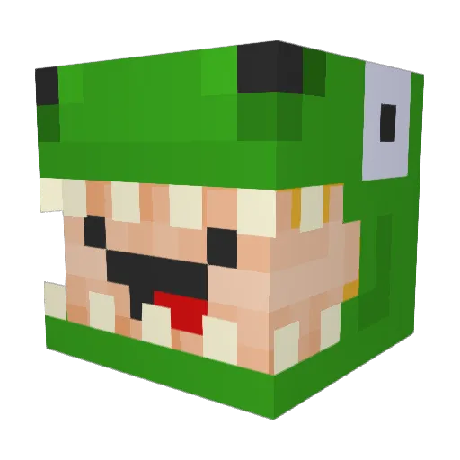 Puffram Minecraft avatar head, 3D render