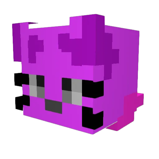 Puffreisball_ Minecraft avatar head, 3D render