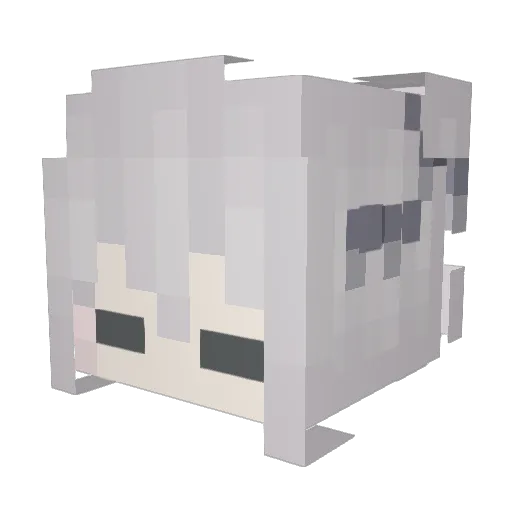 PuffyEclipse_ Minecraft avatar head, 3D render
