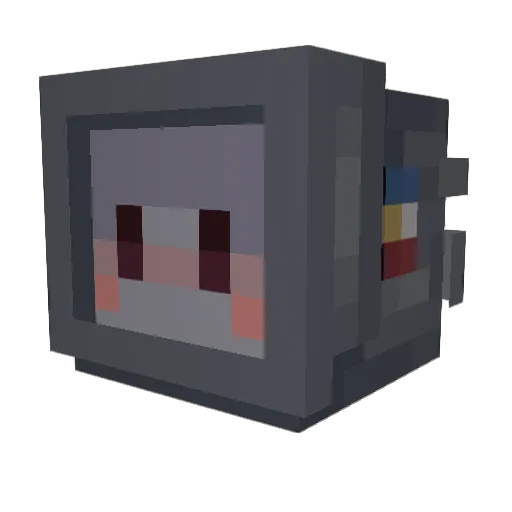 PuffyNey6072 Minecraft avatar head, 3D render