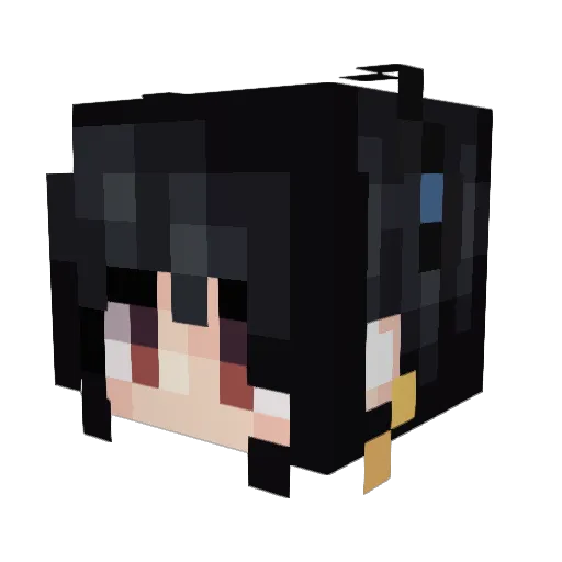PuffyOwlGod Minecraft avatar head, 3D render