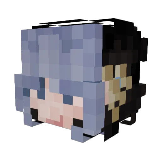 PuffyPluff Minecraft avatar head, 3D render