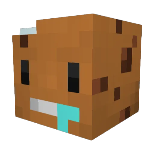 Pufy17 Minecraft avatar head, 3D render