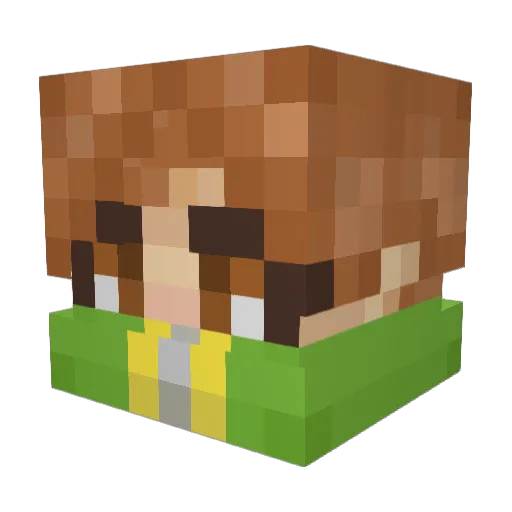 PugChannel Minecraft avatar head, 3D render