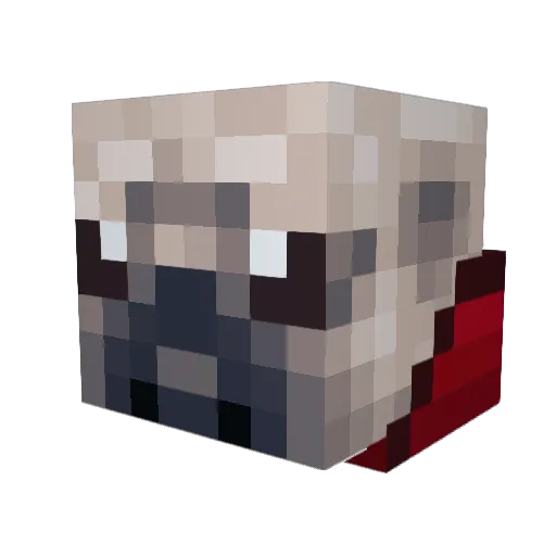 Pug_Bread_ Minecraft avatar head, 3D render