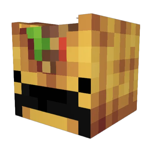 Puganard Minecraft avatar head, 3D render