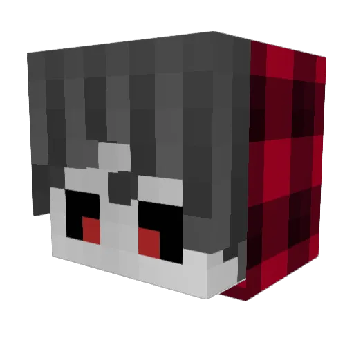 Pugastor Minecraft avatar head, 3D render