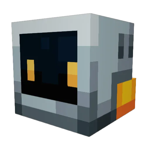 Puggerlover Minecraft avatar head, 3D render