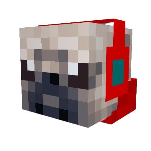 PugginAround Minecraft avatar head, 3D render