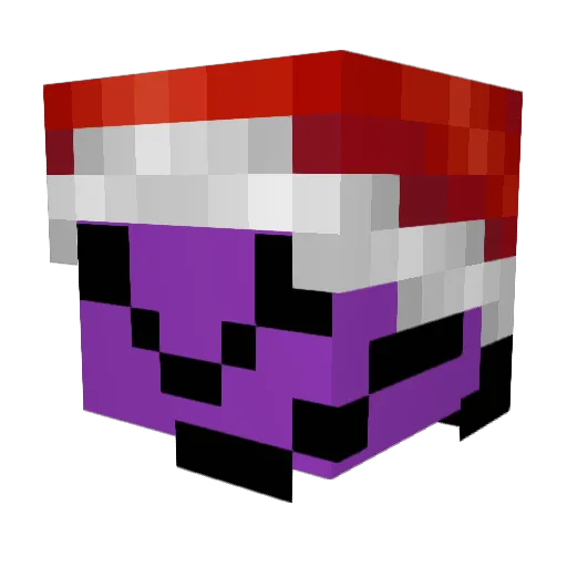 PuggleLive Minecraft avatar head, 3D render