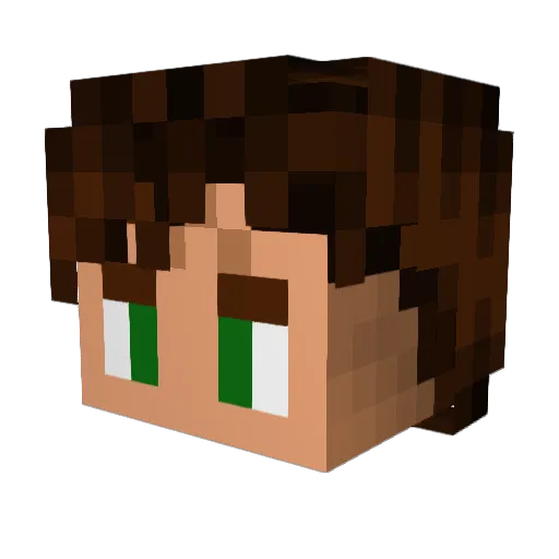 Puggo_o7 Minecraft avatar head, 3D render