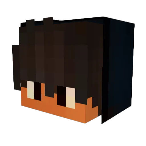 Puginot Minecraft avatar head, 3D render