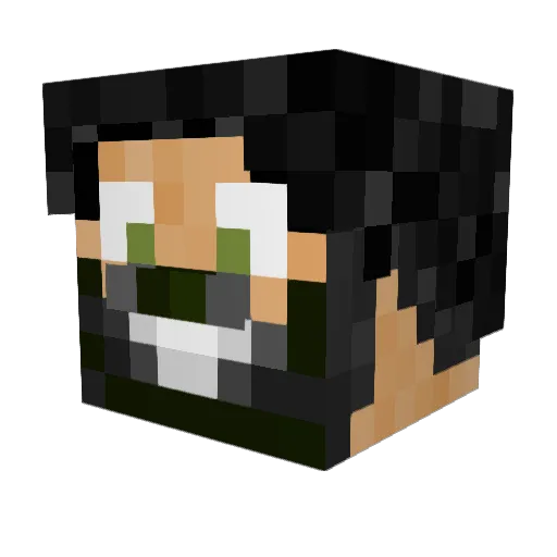Pugizard Minecraft avatar head, 3D render