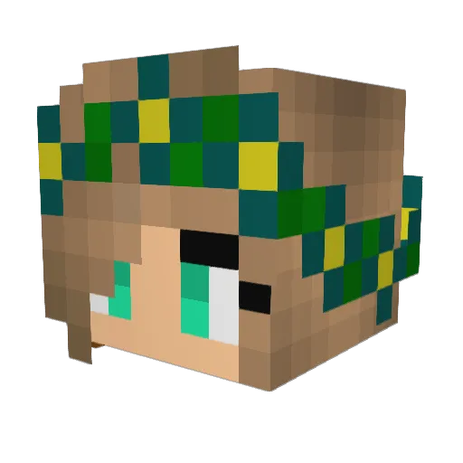 Puglover33 Minecraft avatar head, 3D render