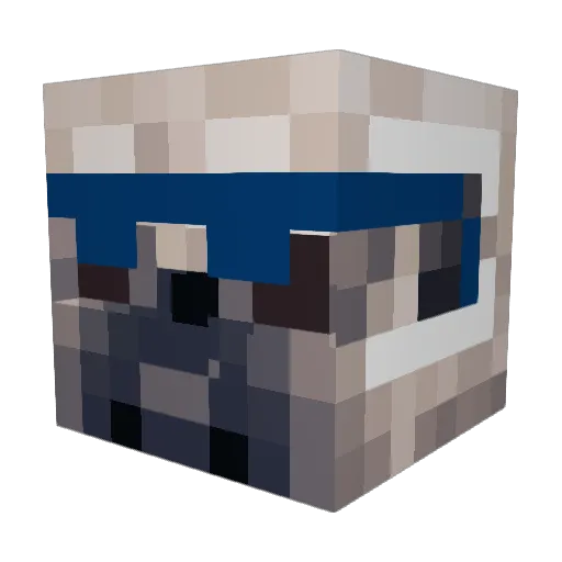 Pugman65 Minecraft avatar head, 3D render