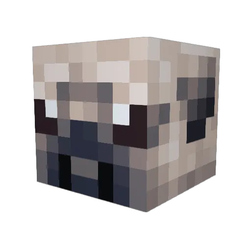 Pugmaster000 Minecraft avatar head, 3D render