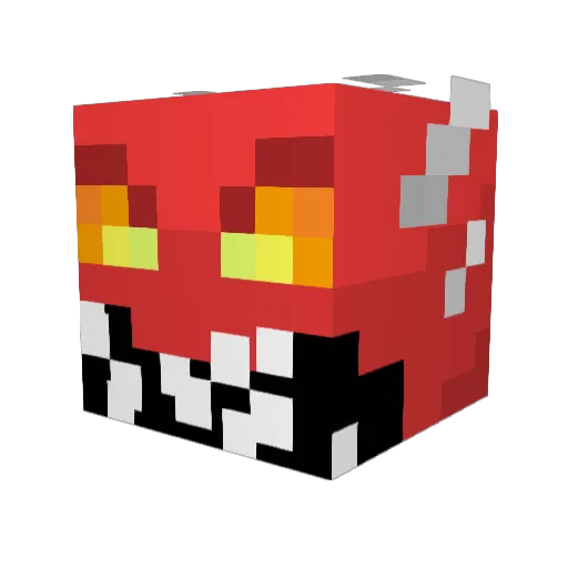 Pugnaat Minecraft avatar head, 3D render