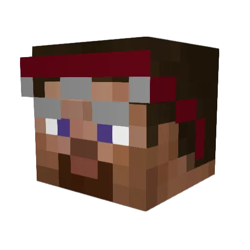 Pugnatos Minecraft avatar head, 3D render