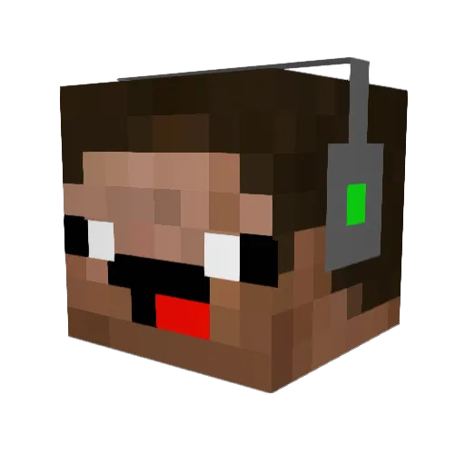 Pugs45 Minecraft avatar head, 3D render