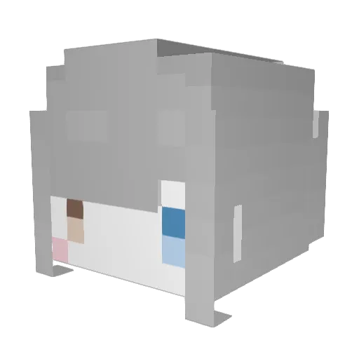 Pugss_Mary Minecraft avatar head, 3D render
