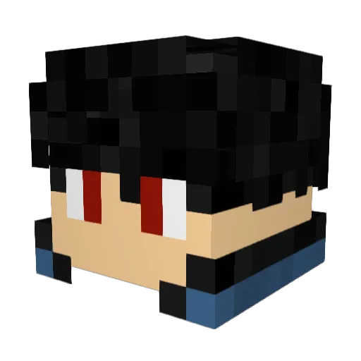 Pugston1 Minecraft avatar head, 3D render