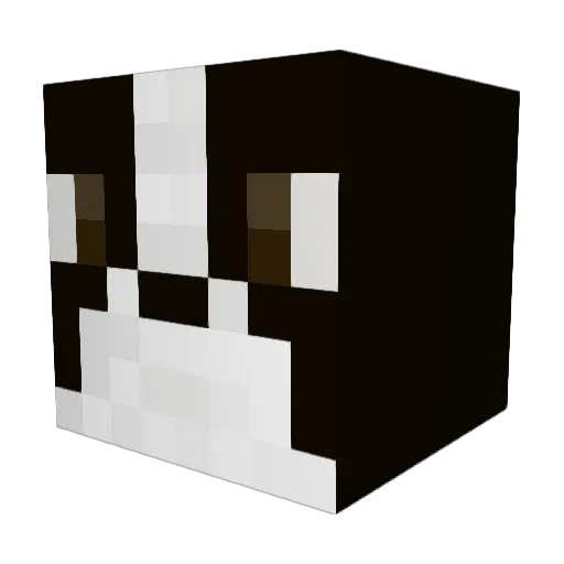 Pugunu Minecraft avatar head, 3D render