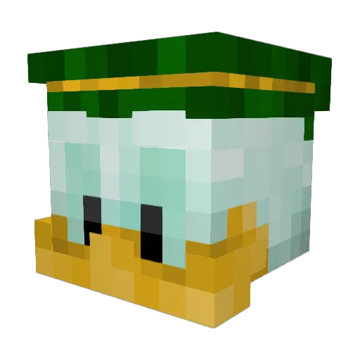 PuhDulls Minecraft avatar head, 3D render