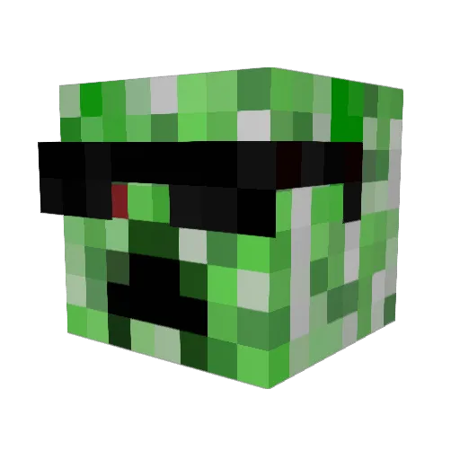 Puigde Minecraft avatar head, 3D render