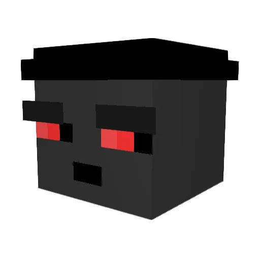Pukesh_ Minecraft avatar head, 3D render