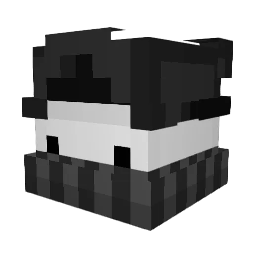 PuketBear Minecraft avatar head, 3D render
