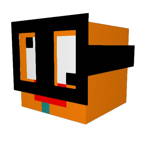 PukiMalote Minecraft avatar head, 3D render