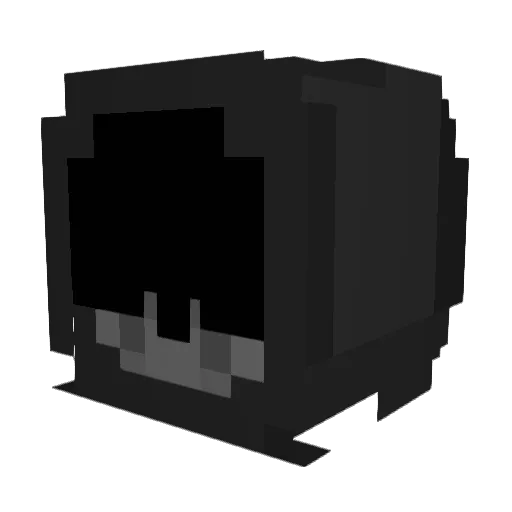 PukiTie Minecraft avatar head, 3D render